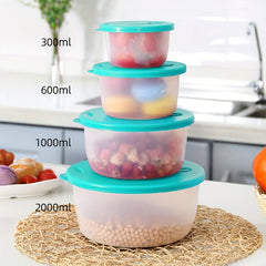 4pcs Airtight Food Storage Containers BPA Microwave Freezer Safe Lunch Box