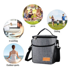 Men's Waterproof Thermal Lunch Bag Outdoor Picnic Lunch Box