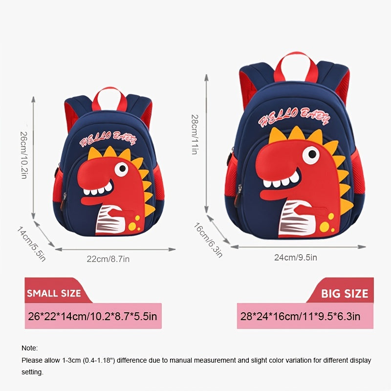 3D Dinosaur Cartoon Kids Backpack for School
