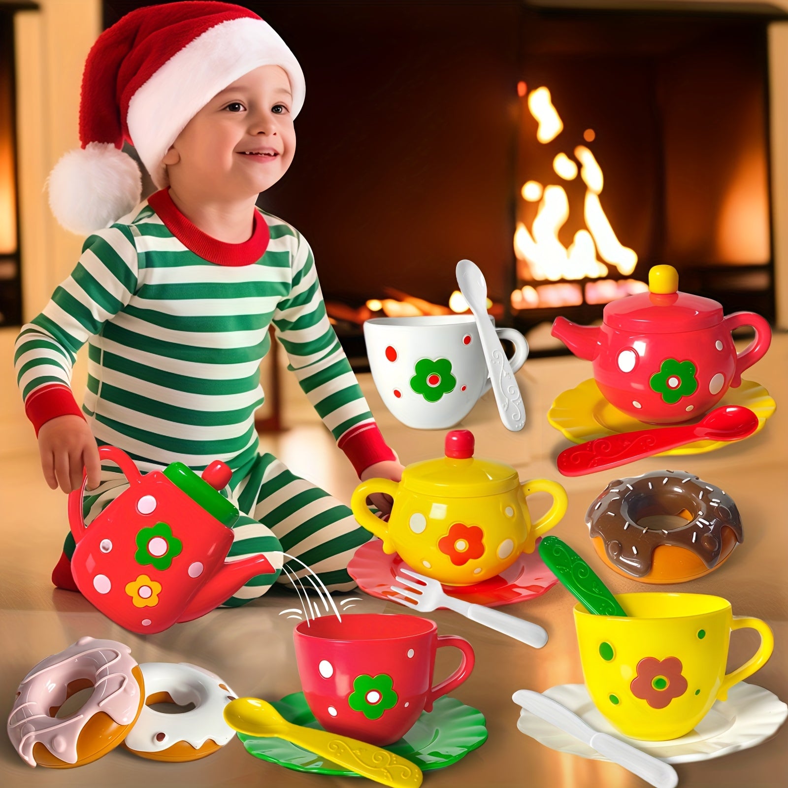 Princess Tea Party Set for Little Girls Pretend Teapot Set Kitchen Toys