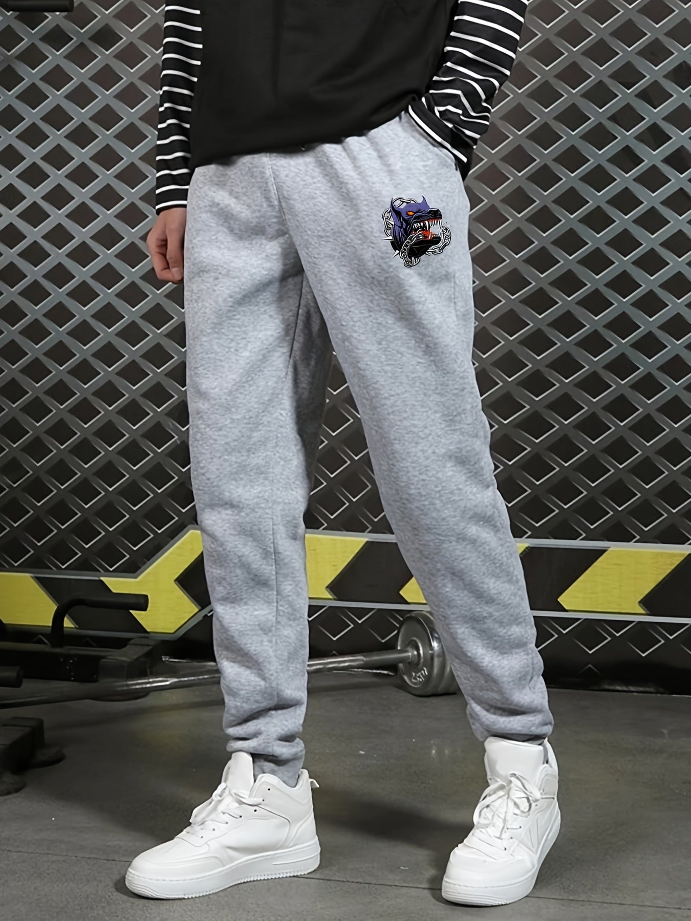 Men's Loose Printed Knit Sweatpants