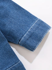 Boys Casual Denim Jacket Button Down Coat