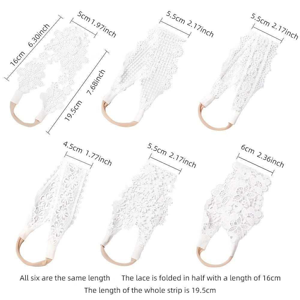 Soft Lace Floral Hair Bands For Newborns