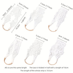 Soft Lace Floral Hair Bands For Newborns