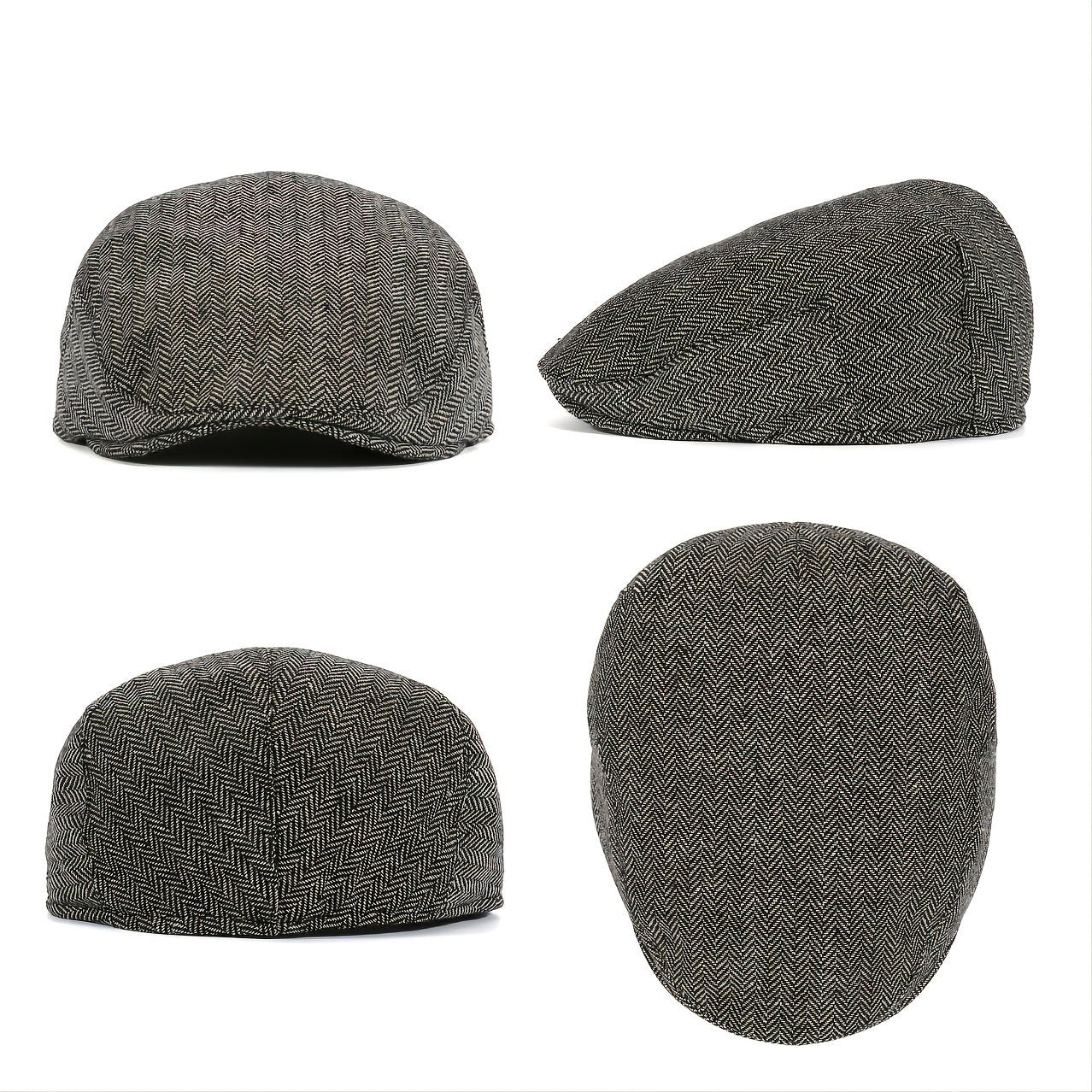 Adjustable Fleece Newsboy Cap for Men
