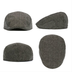Adjustable Fleece Newsboy Cap for Men