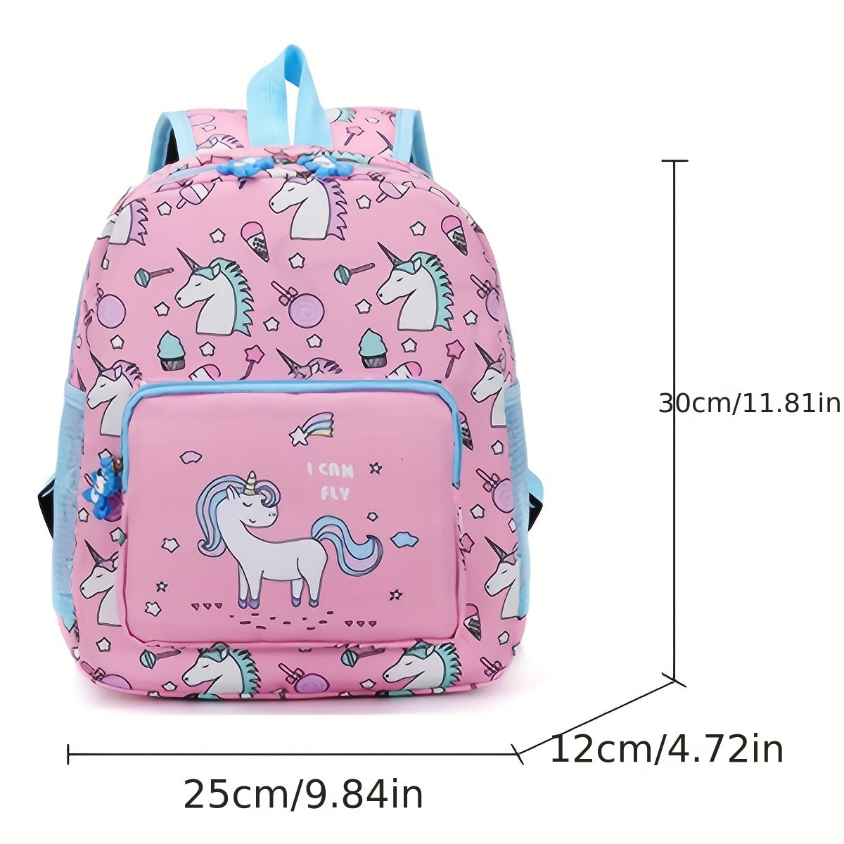Unicorn Dinosaur Print Backpack for Kids