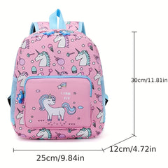 Unicorn Dinosaur Print Backpack for Kids