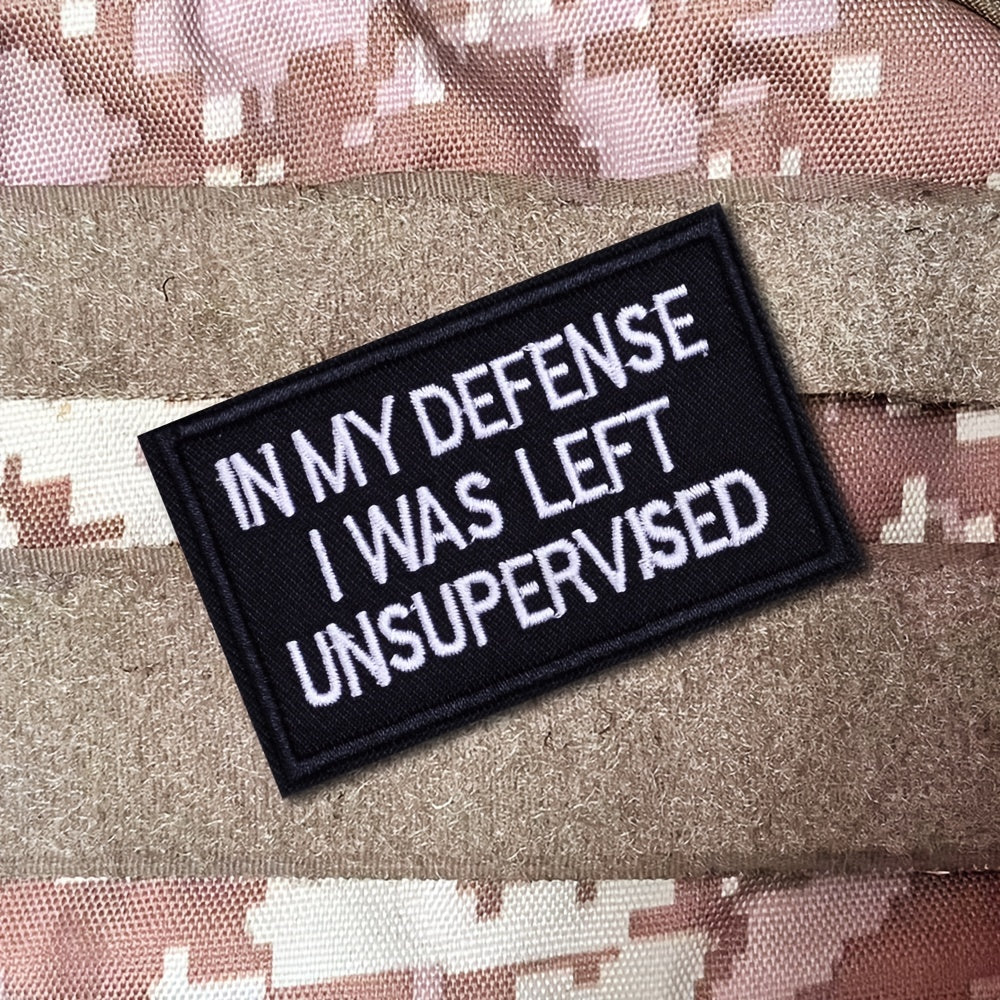 Unsupervised Defense Embroidered Morale Patch for Caps Uniforms Vests
