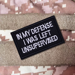 Unsupervised Defense Embroidered Morale Patch for Caps Uniforms Vests