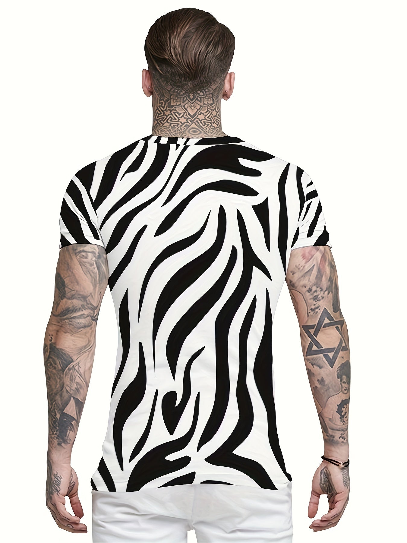 Funny 3D Print T shirt Men's Casual Street Style Round Neck Tee Shirt