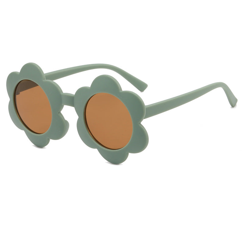 Kids Colorful Flower Frame Sunglasses for Girls Party