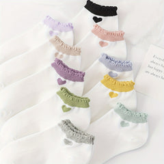 10 Pairs Girls Summer/Autumn Breathable Casual Socks