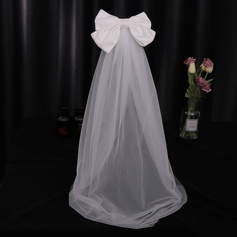 Bow Bridal Veil Women Bride Party Wedding Bridal Accessories Jewelry Veil