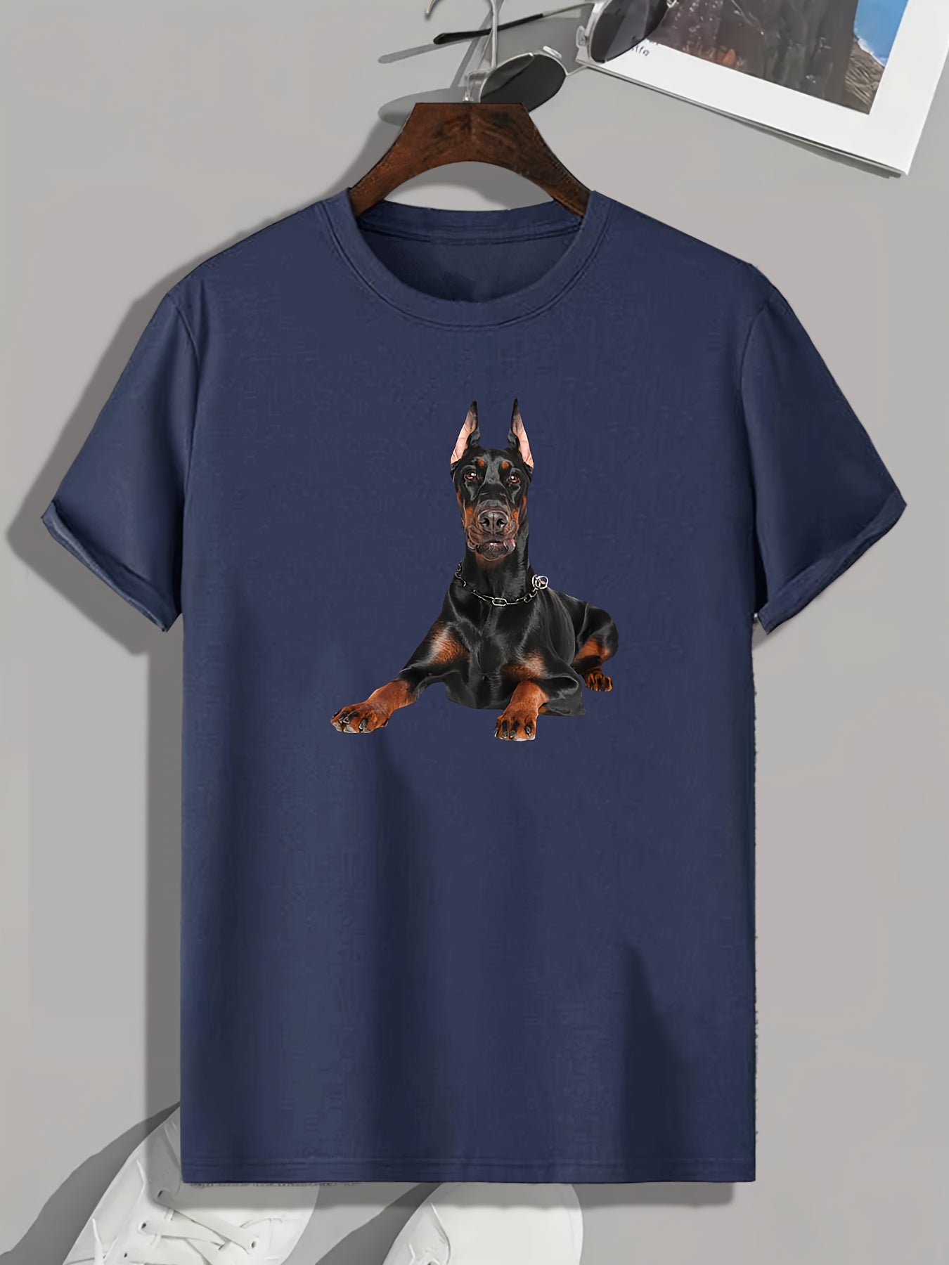 Dog Print Men's Graphic T-shirt Summer Casual Comfy Tee
