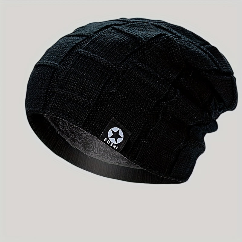 Men's Thick Padded Knitted Cap for Winter