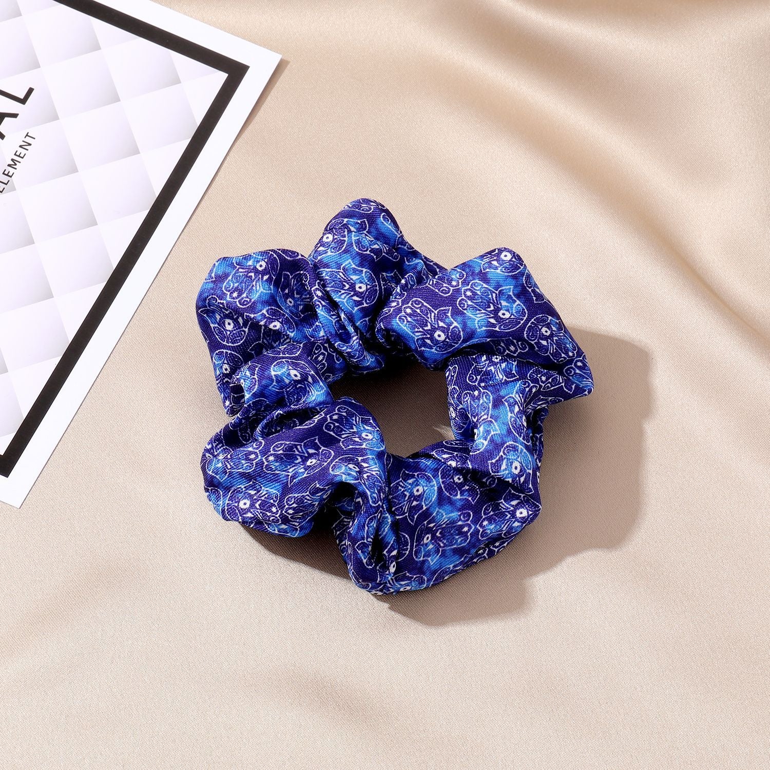 Evil Eye Hamsa Hand Oversized Scrunchies Hair Tie