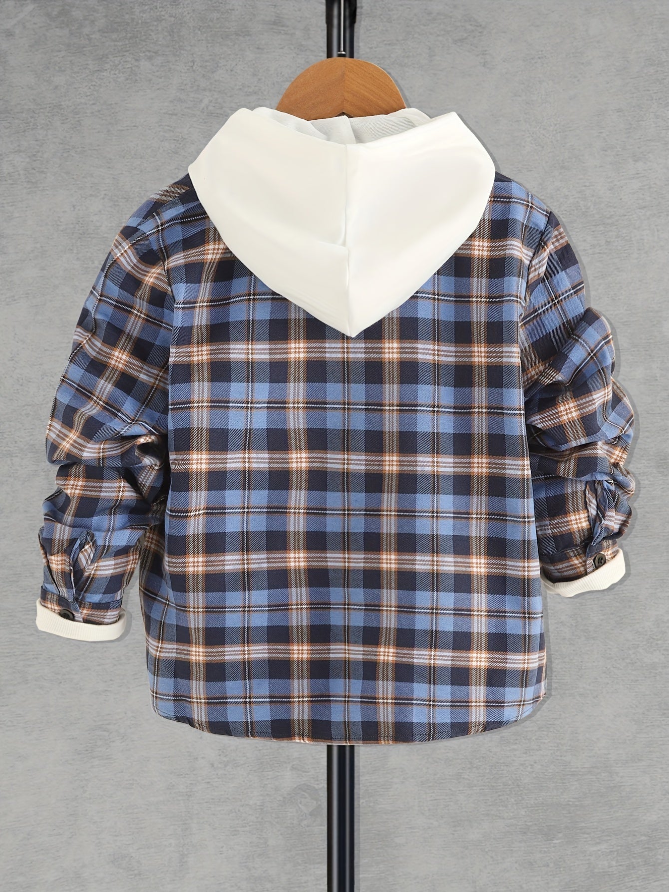 Boys Plaid Button Down Shirts Long Sleeve Spring Fall Outwear Jacket
