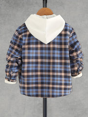 Boys Plaid Button Down Shirts Long Sleeve Spring Fall Outwear Jacket