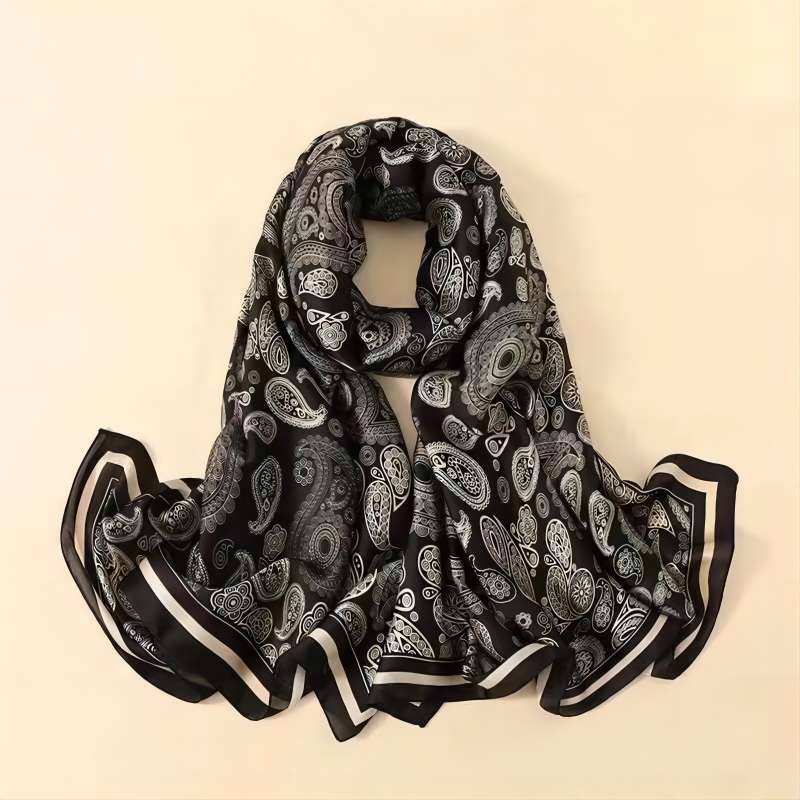 Large Size Warm Silk Scarf Shawl Anti Slip Head Wrap