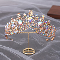 Multicolor Rhinestone Wedding Crown Tiara Bridal Accessories