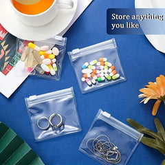 10pcs Travel Pill Pouch Bags Zippered Pouch Set Reusable Baggies