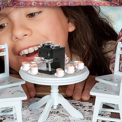 Dollhouse Coffee Machine with Coffee Cup Set - Kitchen Toy Set C