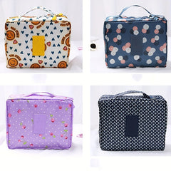 Women's Makeup Storage Bag With Handle Portable Travel Toiletry Cosmetic Bag