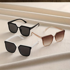 3 Pairs Square Sunglasses for Women Men Gradient UV400