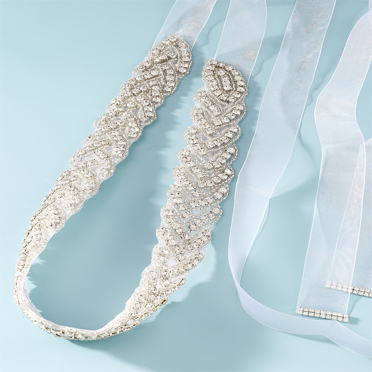 Wedding Dress Waist Chain Bridal Belt Faux Pearl Rhinestone Girdle