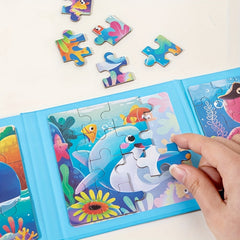 3 in 1 Animal Magnetic Puzzle Books Educational Gift for Kids