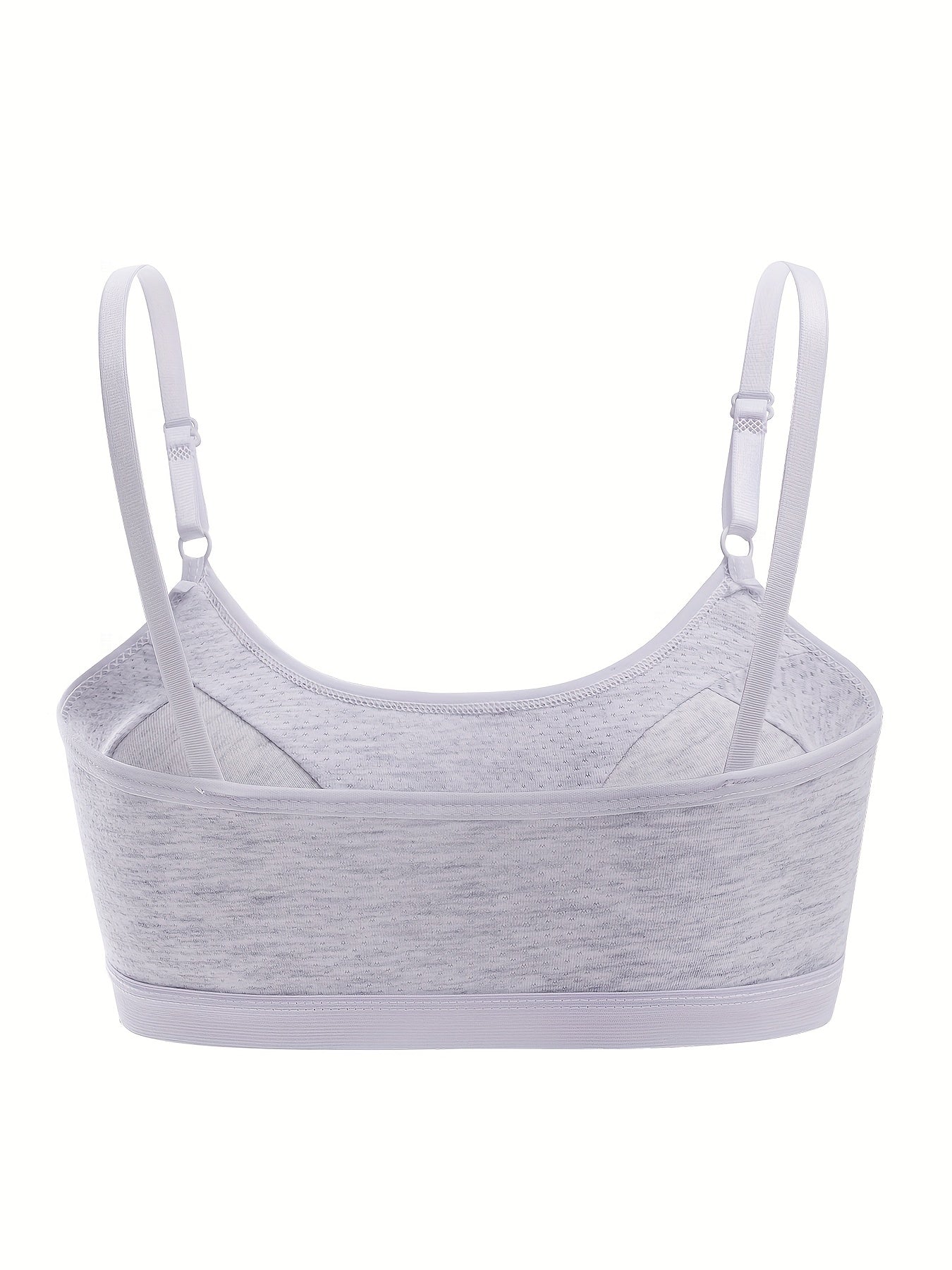 4pcs Girl's Flower Button Bra Underwear No Steel Ring Soft Bralette 9-15 Years