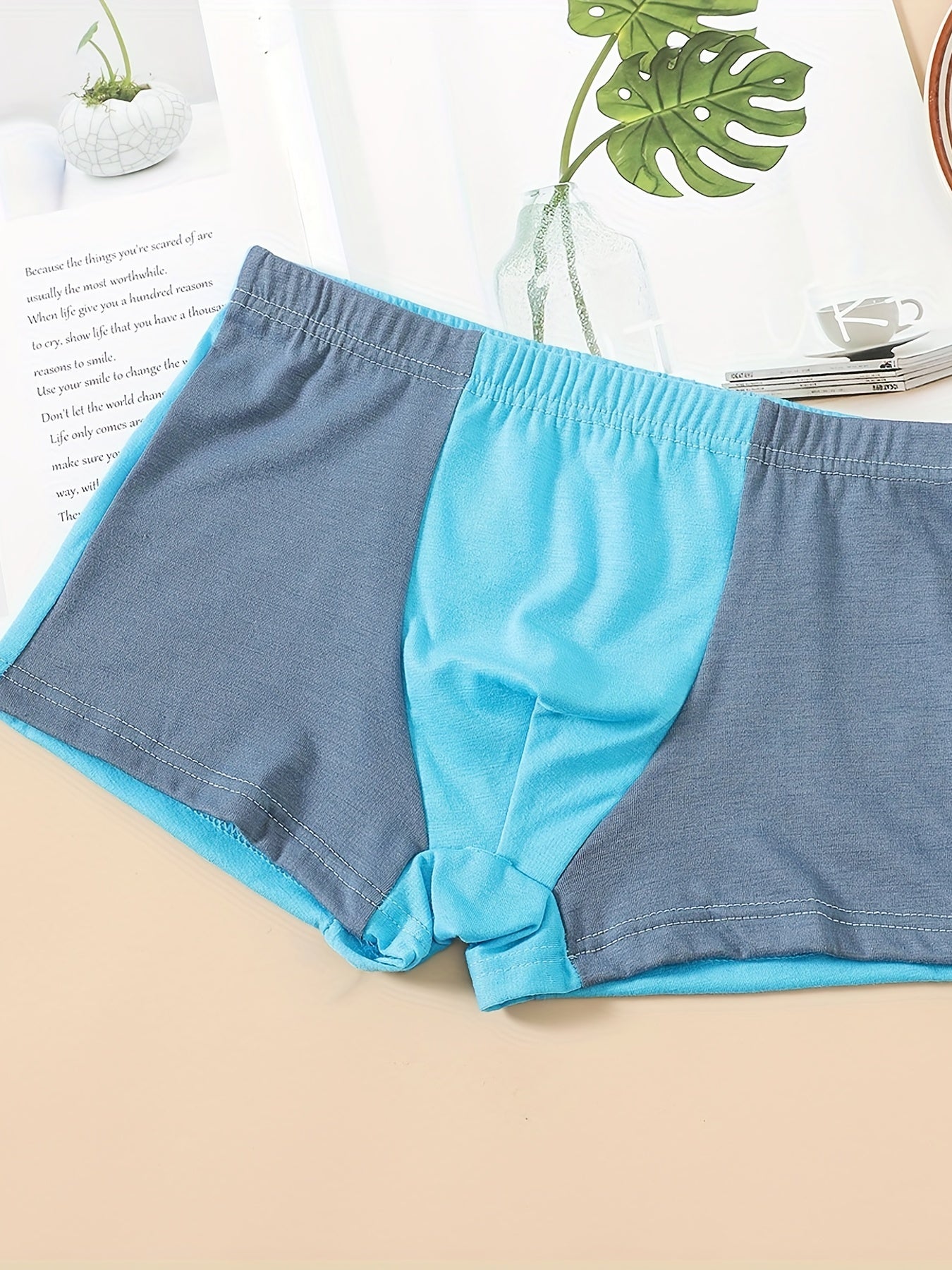 10pcs Boys Boxer Briefs Elastic Waist Comfortable Breathable Kids Clothes