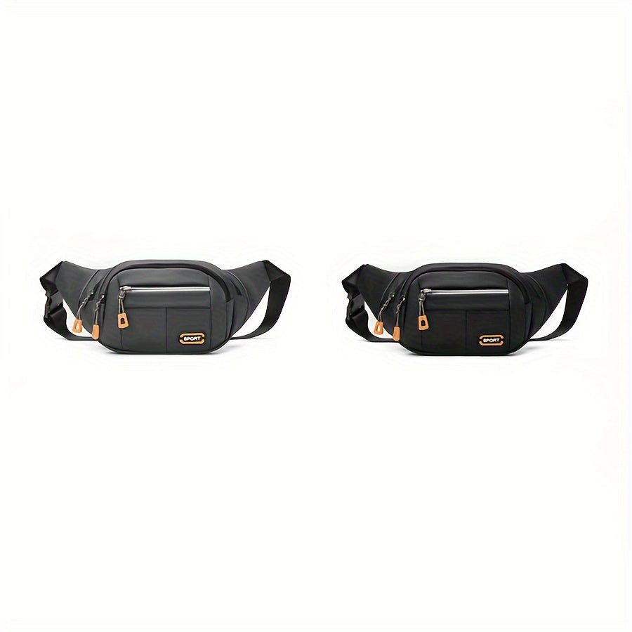 Solid Outdoor Sports Waist Bag Waterproof Nylon Single Shoulder Bag