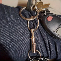 2pcs Outdoor Double Ring Keychain Quick Release Detachable Keychain