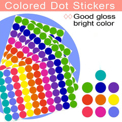 20pcs Colored Dot Stickers Round Coding Labels Polka Circle Dot Label Sticker