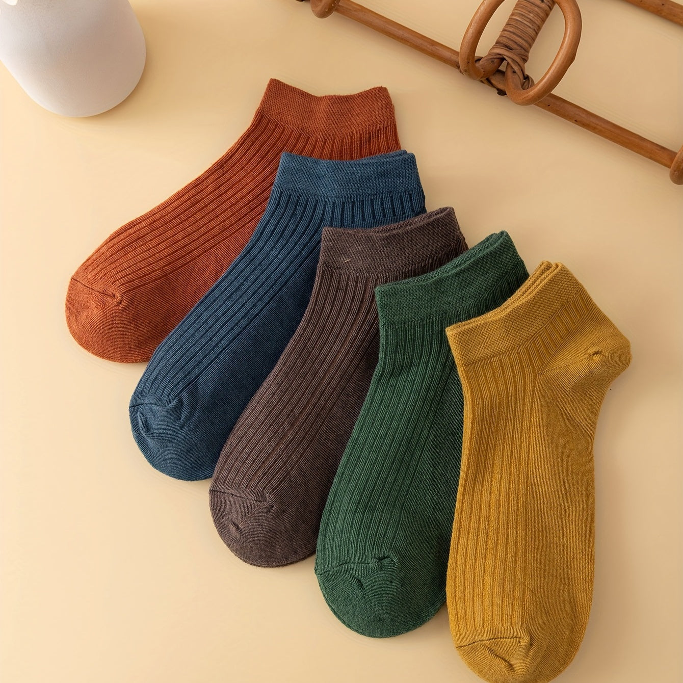 5 Pairs Dark Cotton Socks