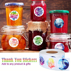500 Thank You Adhesive Sticker Labels Roll for Crafts Decoration