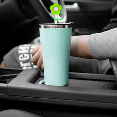 Silicone Flower Straw Lid Set - Reusable Dustproof Plug