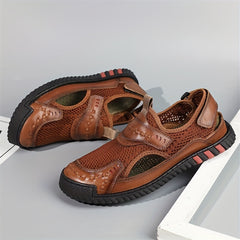 Men's Breathable Slip On Sandals with Hook And Loop Fastener