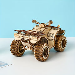 3D Wooden Puzzle Model of a Beach Car Assembly Toy