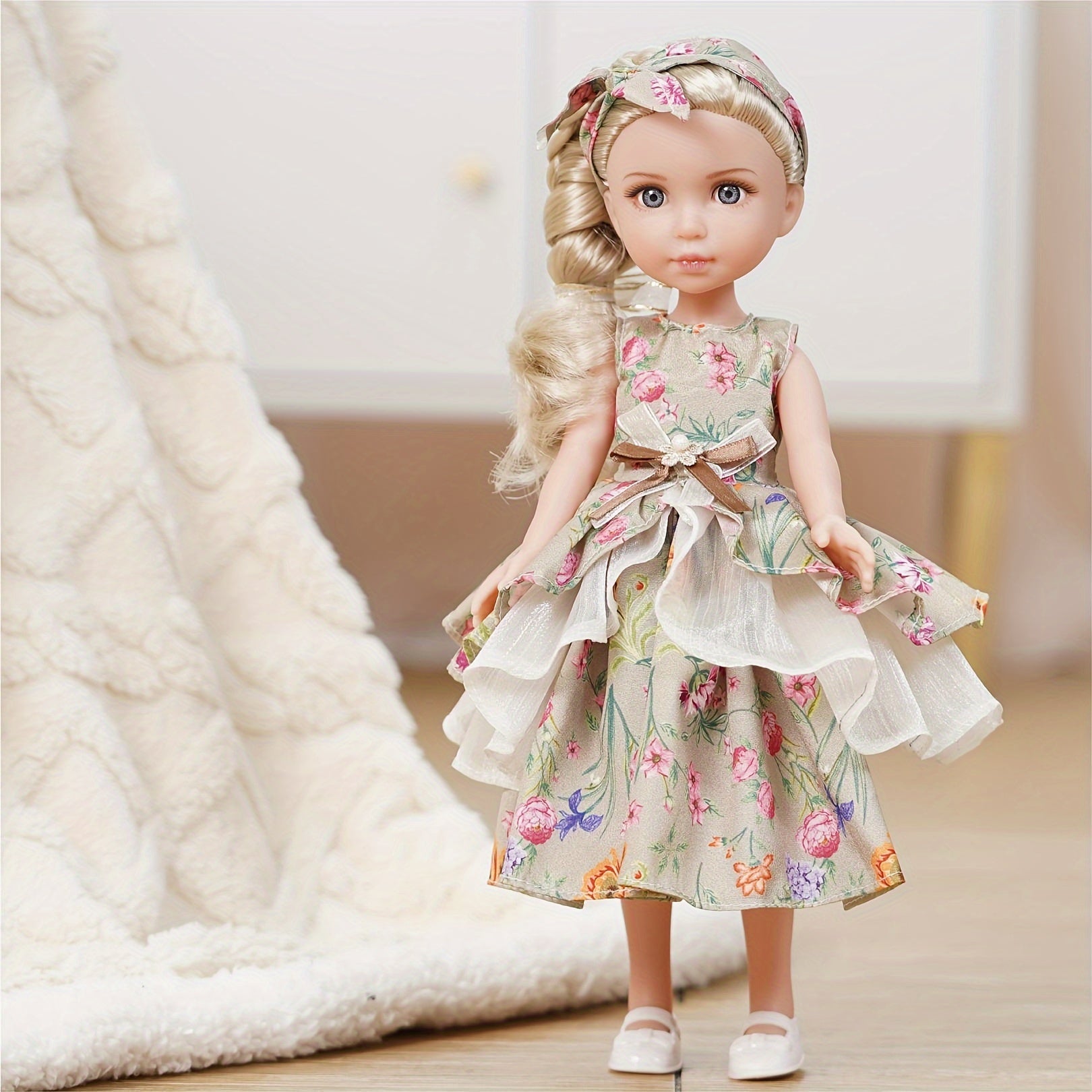 14 Inch BJD Doll Full Vinyl Doll with Clothes for Kids Girl Gift