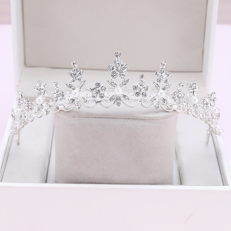 Girls Princess Crystal Tiara Crown Rhinestone Crown for Party Wedding