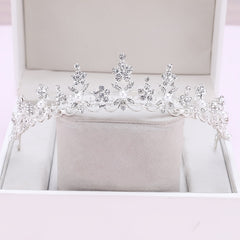 Girls Princess Crystal Tiara Crown Rhinestone Crown for Party Wedding