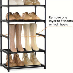 1pc Household Shoe Storage Rack Large Capacity Floor Standing Organizer