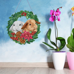 Rabbit Pattern Special Shape Diamond Painting Kit