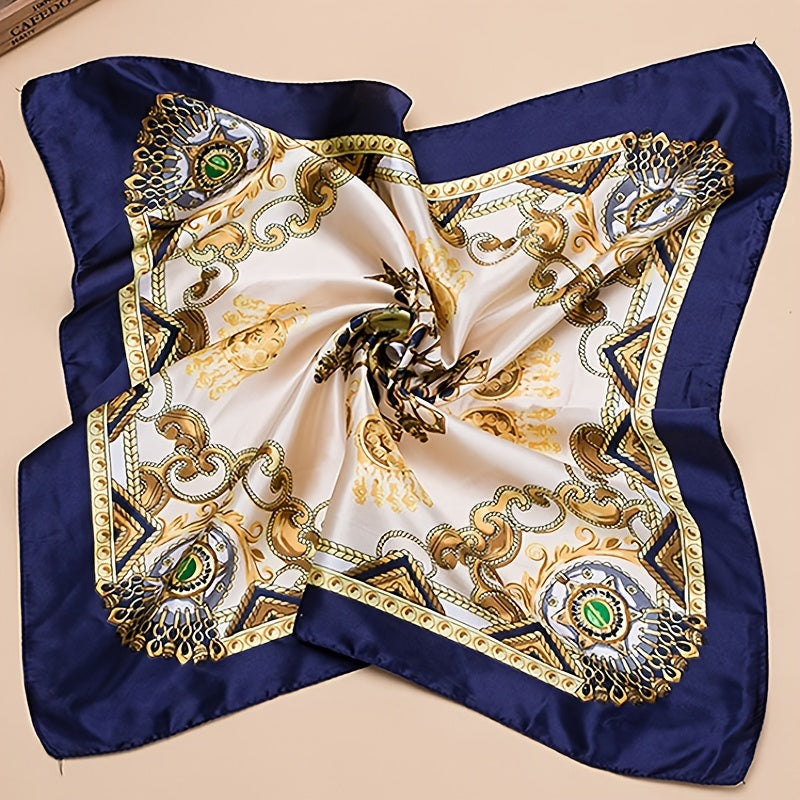 6inches Faux Silk Satin Square Scarf Breathable Silk Scarf