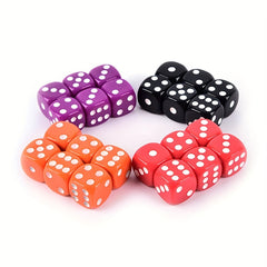 6pcs Acrylic Round Corner Dices 16mm for Party Games
