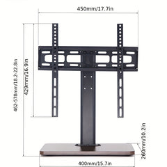Universal TV Wall Mount with Wood Grain Base for 66-139 cm TVs