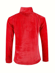 Women's Fleece Winter Coat Quarter Zip Sports Jacket